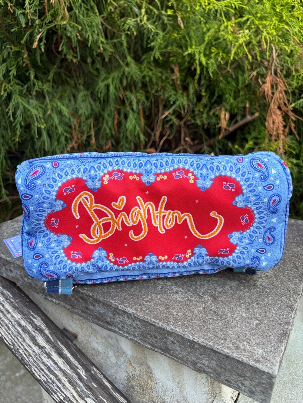 Brighton Love Bandana Paisley Butterfly Backpack Blue NWT - Picture 12 of 12